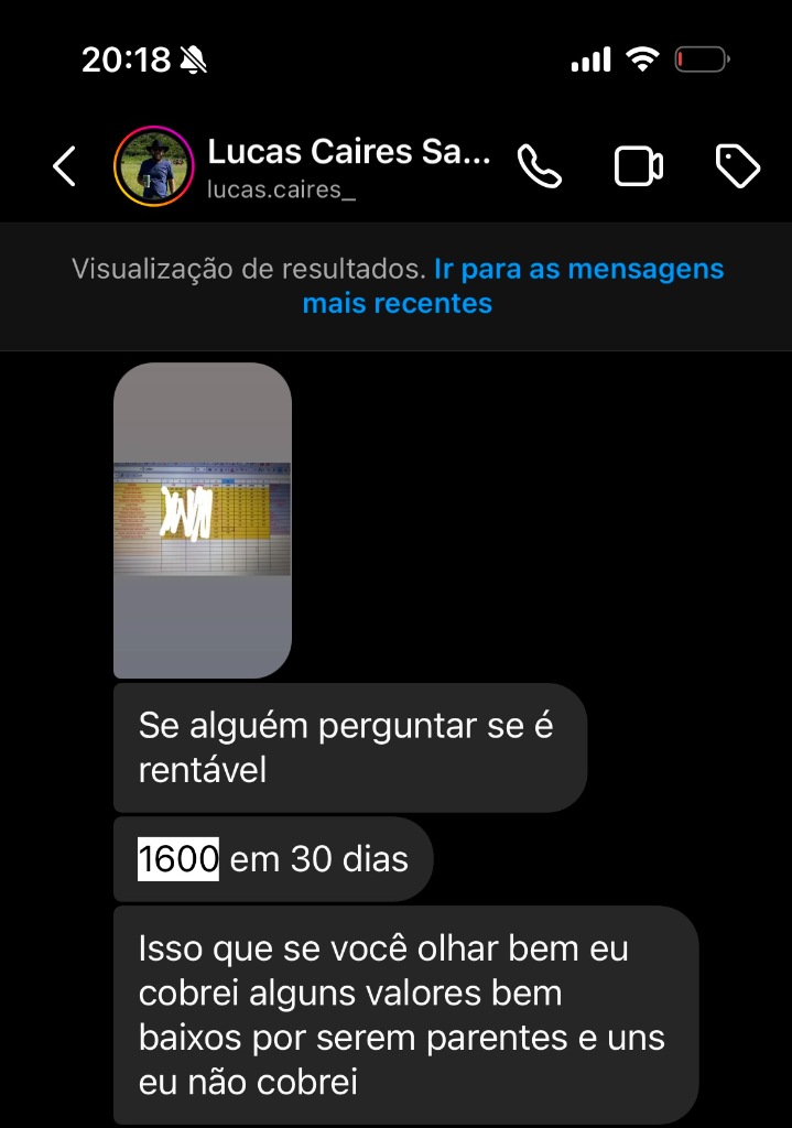 Depoimento de aluno Lucas Caires — faturamento de R$ 1.600 em 30 dias com declarações